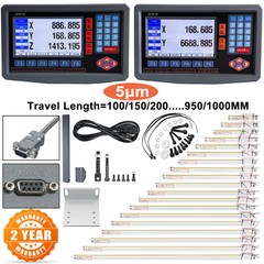2/3 Axis Digital Readout Linear Scale DRO Display 5μm for Bridgeport/Knee Mill