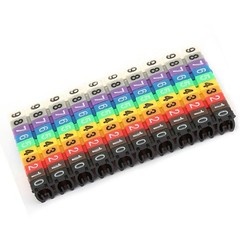 100Pcs Cable Marker Set Durable Easy-to-Use For Color-Coding Cables