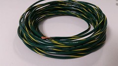 16 GAUGE TFFN WIRE GREEN YELLOW 2500 FEET 600V COPPER STRANDED GROUND