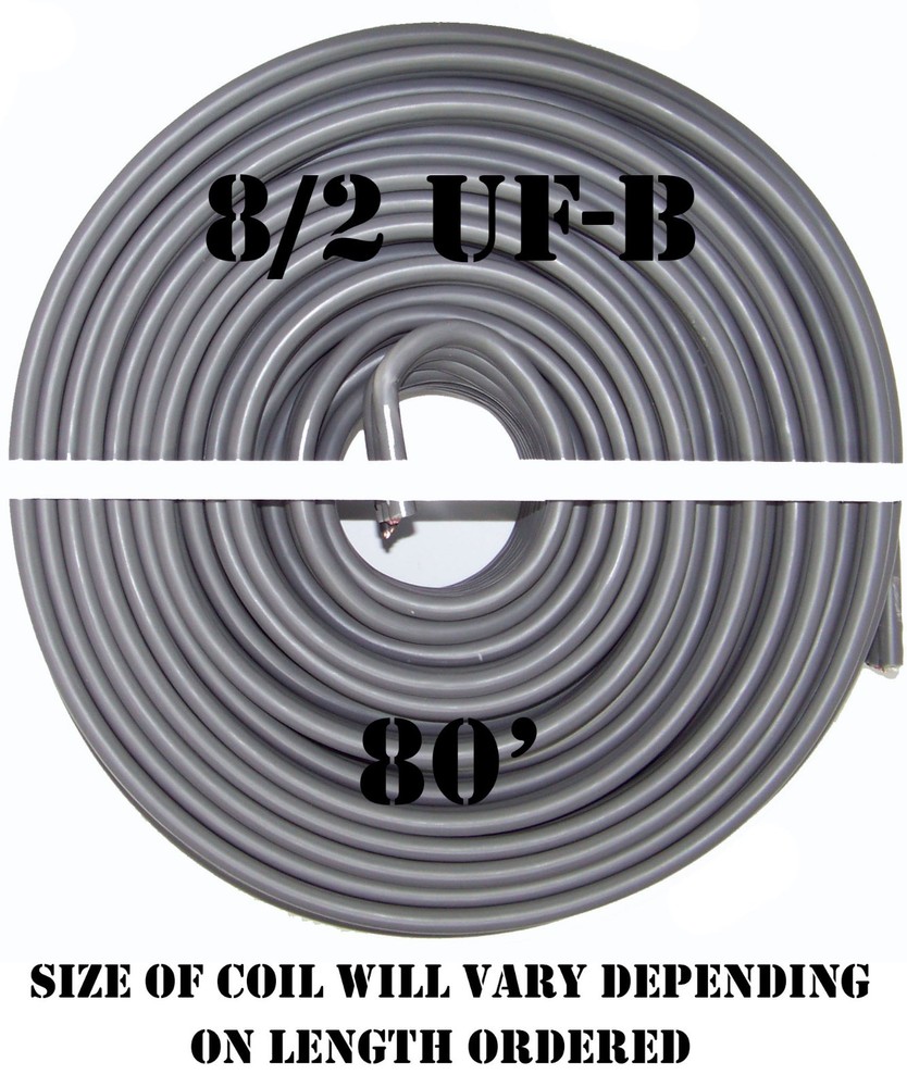8/2 UF-B x 80′ Southwire Underground Feeder Cable