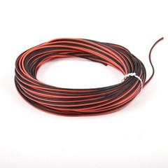 2 Pin Extension Wire Cord 12-24AWG Black&Red Soft Silicone Electrical cable line