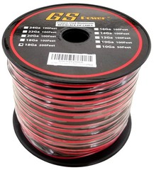 GS Power CCA 400ft 18 Gauge Wire Automotive 200ft 200 ft-Bonded, Red/Black