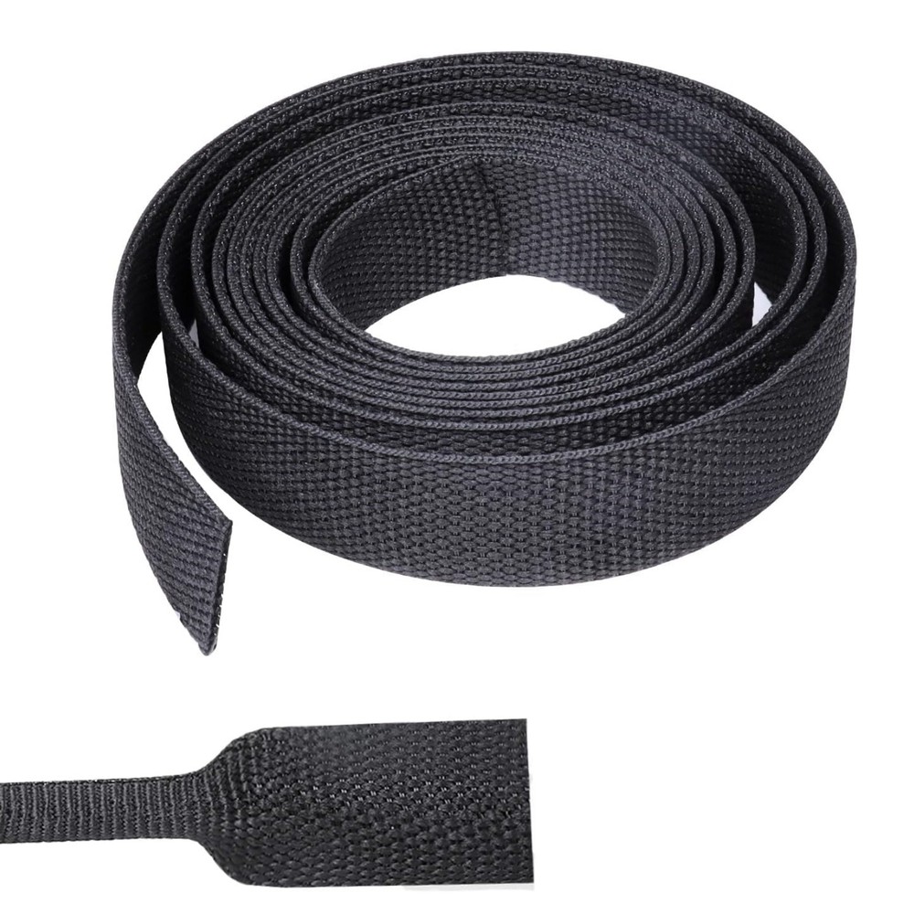 1″ Dia Braided Cable Sleeve Split Wire Loom Cord Management Heat Resistant Cover