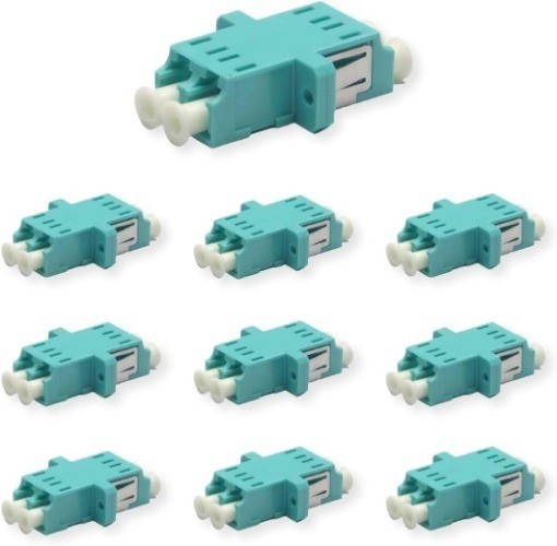 12pcs Fiber Optic Cable Adapter Coupler OM3 Multimode Duplex LC/UPC Female LC