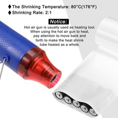 Battery Wrap Heat Shrink Tubing 35mm Dia 55mm Flat 8 Feet White