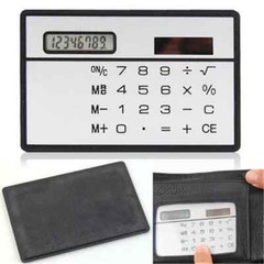 2PCS 8-Digits Ultra Thin Mini Slim Credit Card Solar Power Pocket Calculator YL