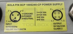 SOLA SCP 100S24X-CP POWER SUPPLY 50/60/400HZ 353VDC 240VAC