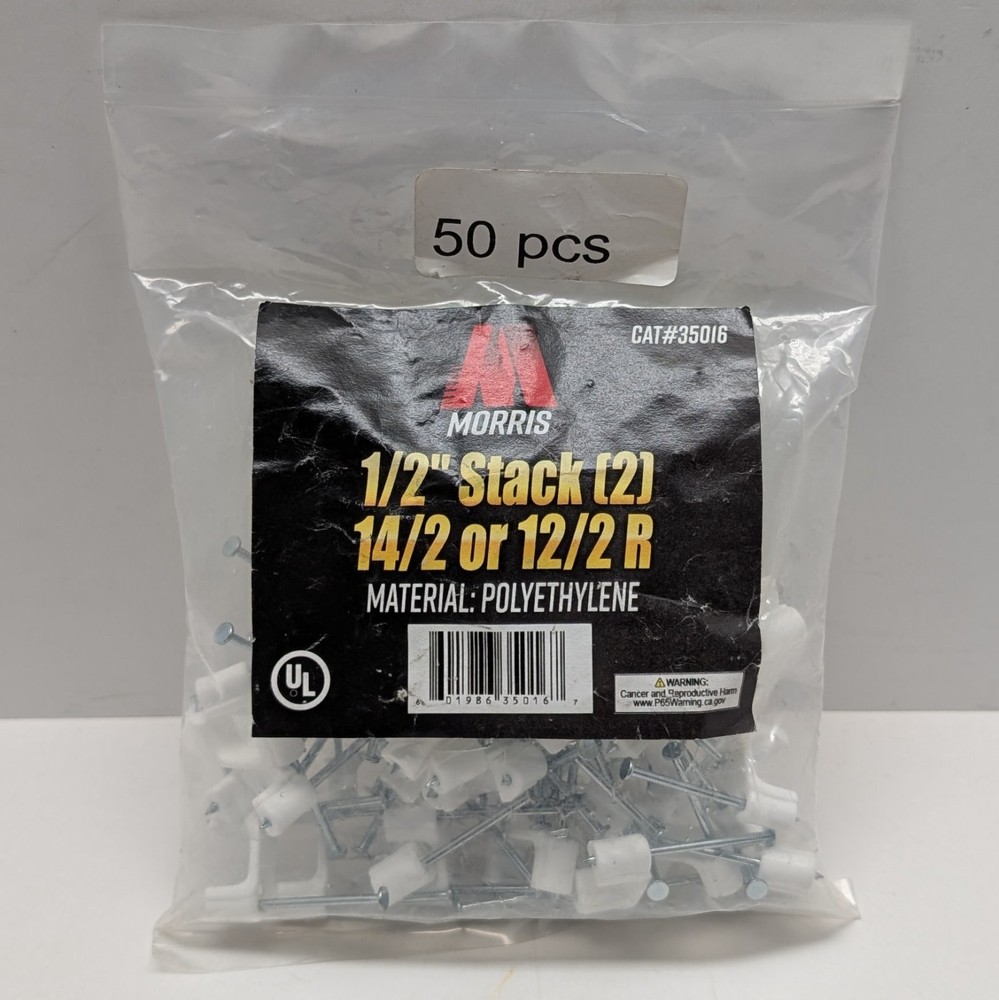 35016 – 1/2″ Plastic Stacking Staples for (2) 14/2 & 12/2 – Pack of 50