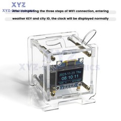 DIY ESP8266 Mini Weather Forecast Electronic Clock Kit 0.96″ OLED Display+Shell