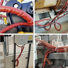 Silicone Rubber Fiberglass Heat/Fire Sleeving High Temp & Voltage Resistant Tube