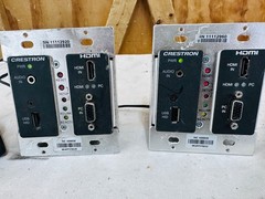 Pair of CRESTRON DM-TX-200-C-2G-B-T / DMTX200C2GBT w/Power Supplies – read