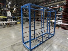 Industrial Custom Wire Spool Organizer Rack Cable Management 36 Rod 113x32x90″