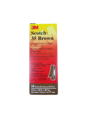 35-BROWN-1/2x20FT, 3M, Vinyl Color Coding Tape 1/2″ x 20′ – BROWN, Lot of 10