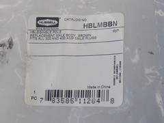 Kellems Hubbell HBLMBBN Single Pole Replacement Male Body Plugs HBL Brown – N…