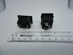 2 Pack AC Power Supply Electric Cable Connection Socket Port Jack 250V Computer
