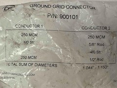 NEW CPI Ground Grid Connector 900101 250 MCM 4/0 STR 5/8″ Rod 1/2″ Rod Burndy