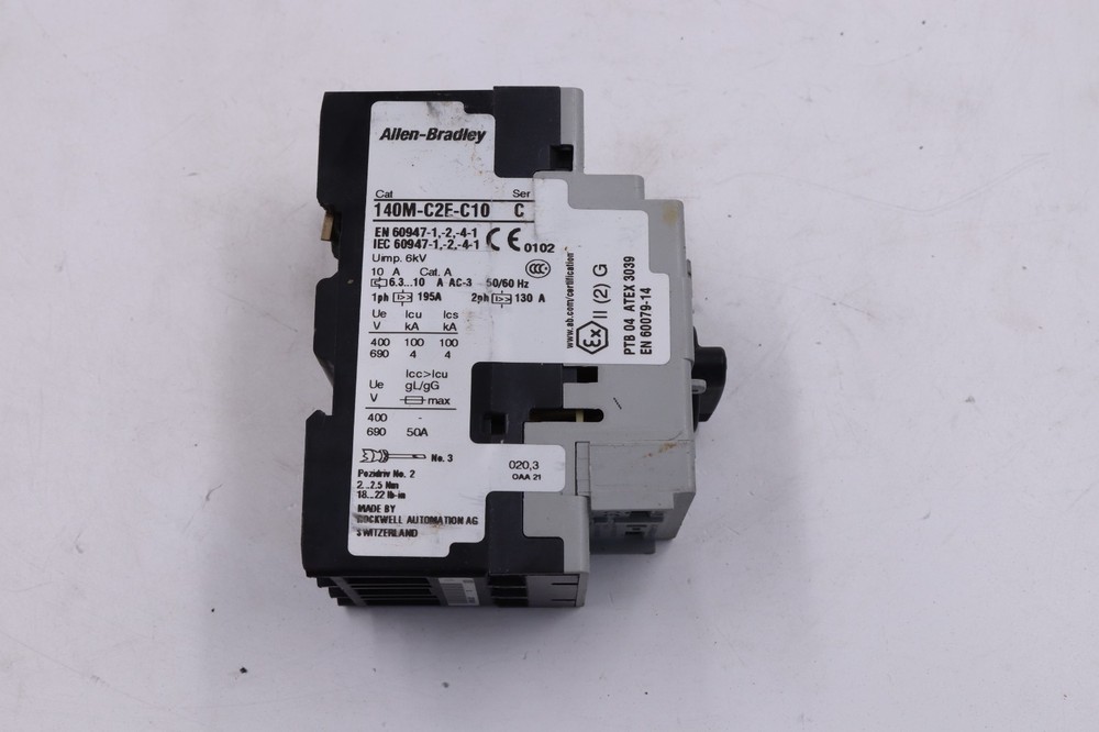 Allen-Bradley 140M-C2E-C10 CIRCUIT BREAKER MADE IN SWITZERLAND