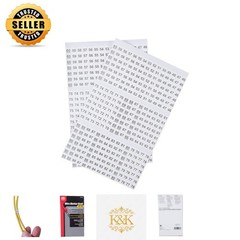 Durable Self-Adhesive Wire Markers, Numbers 46-90, Compact Booklet, 10 Sheets