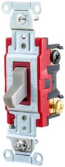 Hubbell 1223GY, 120/277 VAC, 20 A, Gray Toggle, 3-Way, Toggle Switch, 1 pc