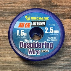 (2 Pack) Mechanic 2.5mm Desoldering Braid 1.5m (3m Total) DW50