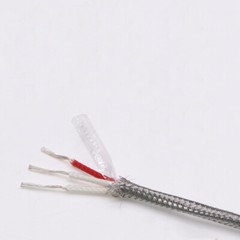 PT100 3Core Glass Fiber Shielded Cable Compensation Wire Silver Plated 3*7*0.2mm