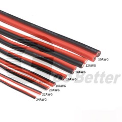 Flexible Soft Silicone Cable Wire Red & Black 8/10/12/14/16/18/20/22/24/26/30AWG