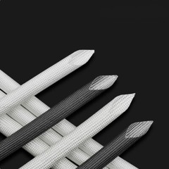 Φ1-50mm Silicon Fiber Glass Tube High Temperature Insulated Sleeving Black/White