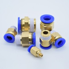PC Pneumatic Male Thread Adaptor Pipe Push Fit Straight Quick Connectors Fitting
