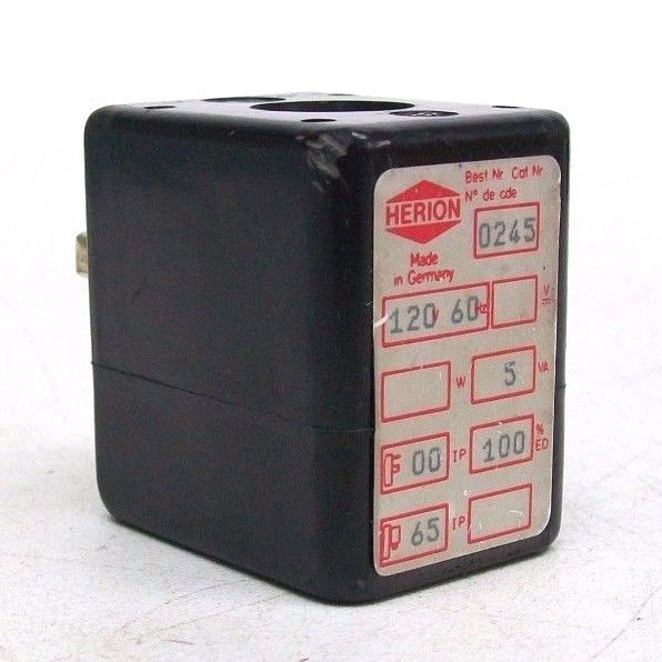 LOT OF 2 USED NORGREN HERION 0245 120V 60HZ 5VA SOLENOIDS RC