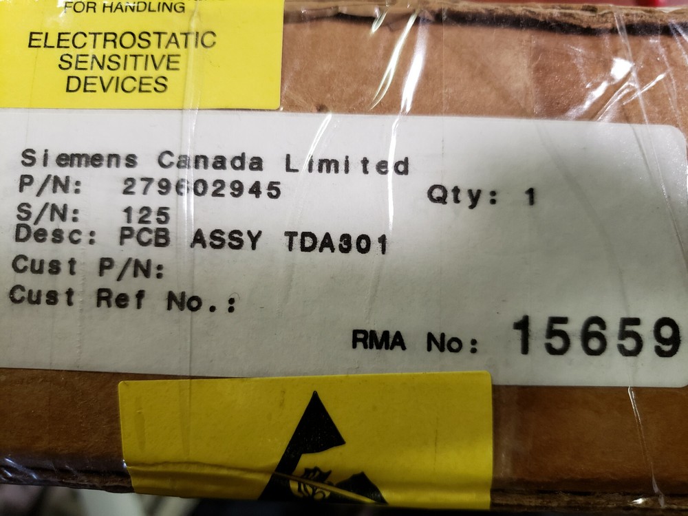 279.602945 AEG TDA 301 Circuit Card Assembly 5998-12-324-0031