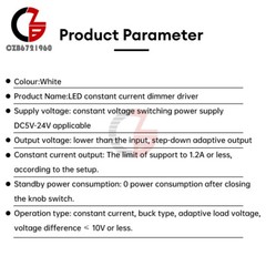 DC5-24V LED Dimmer Constant Current Module Knob Potentiometer Control Board 1.2A