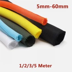 Split Braided Sleeving Loom Tube Cable Wire Harnessing Sheathing 5Colours 5-60mm