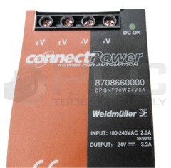 WEIDMULLER 8708660000 POWER SUPPLY 100-240VAC 2.0A 50/60HZ