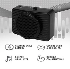 Megáfono con auricular y micrófono para hablar en público y guías turísticos US