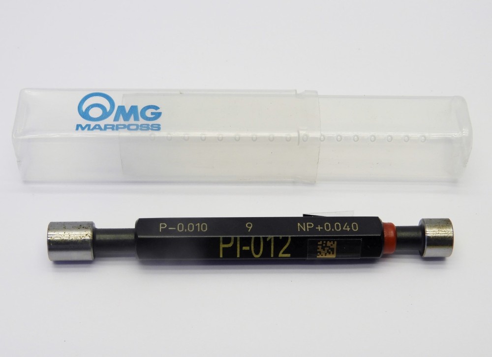 MG Marposs 9mm GO NO-GO Plug Gauge PI-012 P-0.010 NP+0.040 20 Degree C