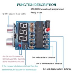 1 Set Ultrasonic Ranging Sensor Module Alarm Learn to Solder Electronics DIY Kit