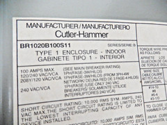 Front Cover For Cutler-Hammer BR1020B100S11 Loadcenter