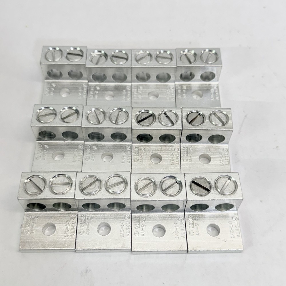 ( BOX OF 12 ) ILSCO AU-0 Two Conductor Mech lug W.R 1/0 – 14 B.Z 1/4