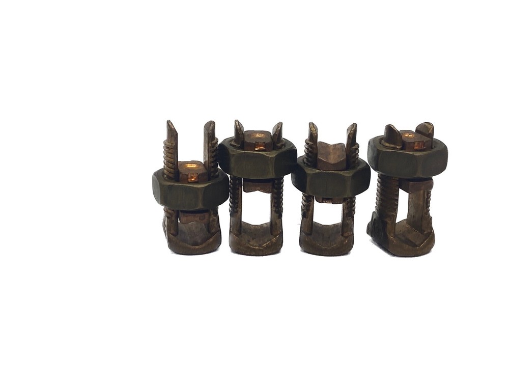 NOS LOT of 4 Burndy #6-#2 AWG Run/Tap Split Bolt Connectors 14-2T KS23 DB 16-35