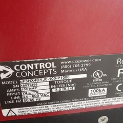 Control Concepts MicroFUSION Three Phase Power Controller, UF3HX4DYJ0-100-P1000