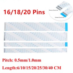 10PCS FPC FFC Ribbon Flexible Flat Cable 16/18/20 Pins Pitch 0.5MM 1.0MM A-Type