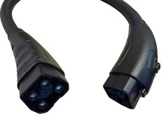 2.5 Ft Heavy Duty 4-Pin EVSE Charging Cable 300V 80C FT1 Industrial Multi-Pin