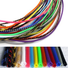 PET Nylon Braided Tube 3mm Bis 50mm Width Car Audio Cable Wire Sleeving Sheath