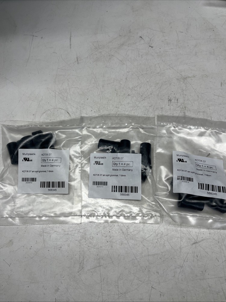 Murrplastik KDT/X 07 Qty 1 = 4pc. KDT/X 07 med split grommet, (Lot Of 3)