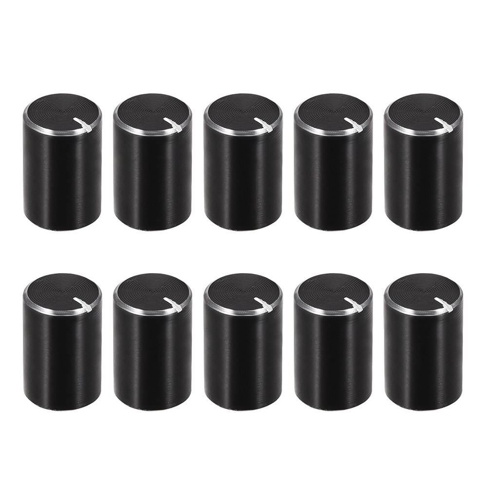 10pcs Potentiometer Knob Black Rotary Knob 10mmx15mm Volume Control Knob