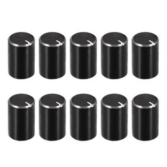 10pcs Potentiometer Knob Black Rotary Knob 10mmx15mm Volume Control Knob
