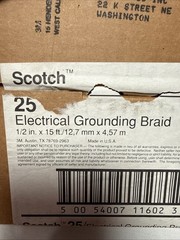 Scotch 25 Electrical Grounding Braid (1/2″ X 15′) NEW 34-7031-5746-0