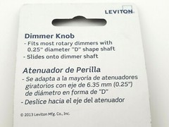 Lot of 3 Leviton 26115 Ivory Dimmer Knobs Fits .25″ Diameter “D” Shaped Shaft