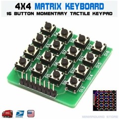 4×4 Matrix Array Keypad Keyboard Module 16 Button Momentary Tactile Switch