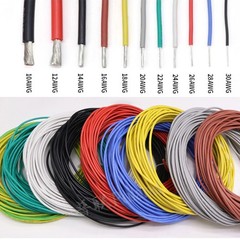 Flexible Silicone Wire Cable 30/28/26/24/22/20/18/16/14/12/10 AWG Various Colour